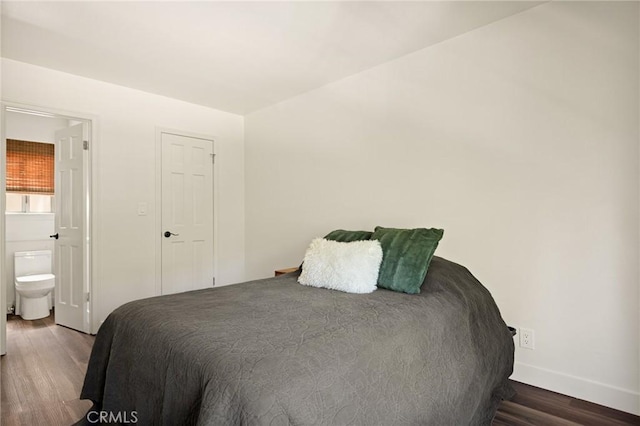 531 Rose Ln, Twin Peaks, CA 92391 - bedroom featuring wood finished floors and connected bathroom