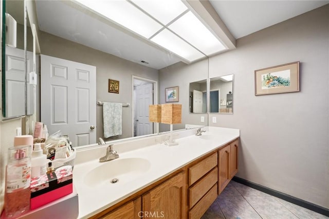 11056 Orchard View Ln, Riverside, CA 92503 - bathroom with double vanity and tile patterned floors