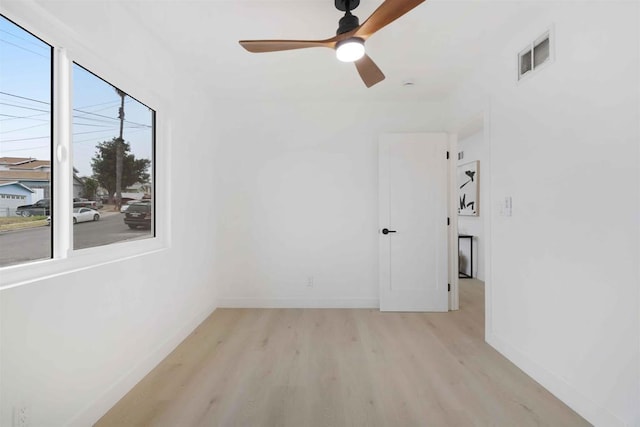 254 Rexview Dr, San Diego, CA 92114 - unfurnished room with light wood-style floors and ceiling fan