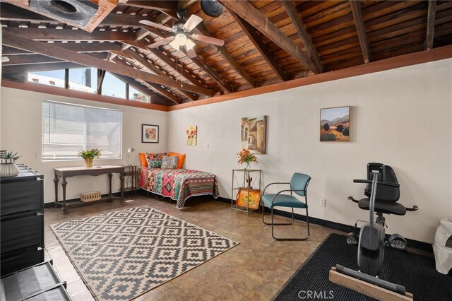 6435 Norwood Ave, Riverside, CA 92505 - bedroom with wood ceiling and baseboards