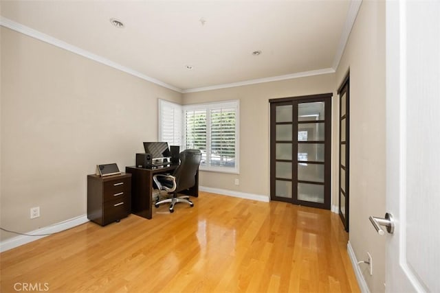 1872 Caminito De La Narcissa, Glendale, CA 91208 - office area featuring light wood finished floors and ornamental molding