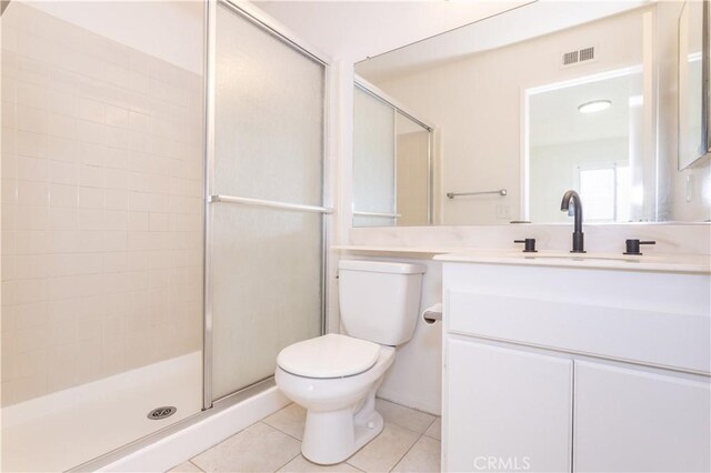 19533 Rinaldi St Unit 48, Porter Ranch, CA 91326 - full bath with vanity, tile patterned flooring, and tiled shower
