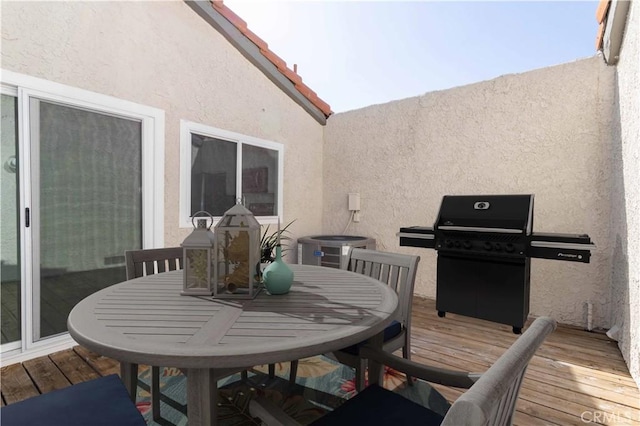 19533 Rinaldi St Unit 48, Porter Ranch, CA 91326 - deck with grilling area and outdoor dining area