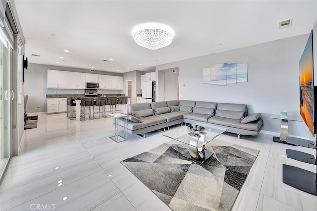 18348 Cachet Way, Canyon Country, CA 91350 - living area with baseboards and light tile patterned flooring