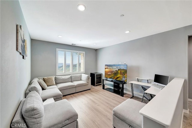 18348 Cachet Way, Canyon Country, CA 91350 - living room with light wood finished floors and recessed lighting