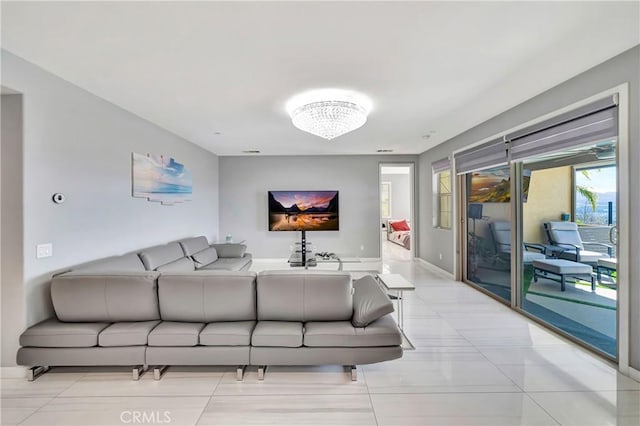 18348 Cachet Way, Canyon Country, CA 91350 - living area with light tile patterned floors and baseboards