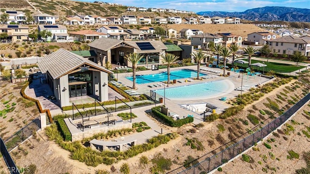 18348 Cachet Way, Canyon Country, CA 91350 - community pool with a residential view and a mountain view