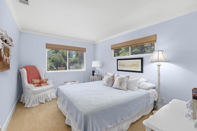 3237 Canonita Dr, Fallbrook, CA 92028 - carpeted bedroom with multiple windows and crown molding