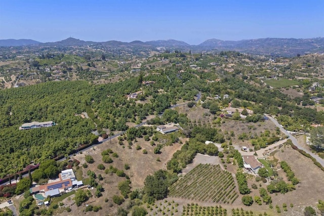 3237 Canonita Dr, Fallbrook, CA 92028 - aerial overview of property's location with a mountainous background