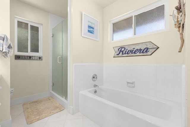 3237 Canonita Dr, Fallbrook, CA 92028 - full bathroom featuring a garden tub and a shower stall