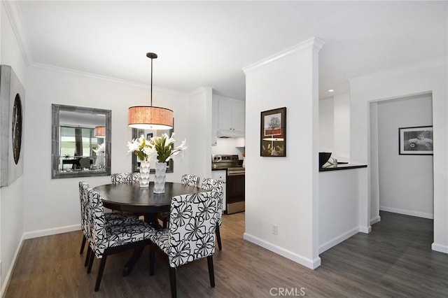 4900 Overland Ave Unit 130, Culver City, CA 90230 - dining space with wood finished floors and ornamental molding