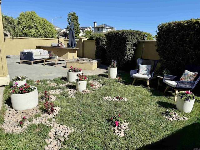 923 Citrine Way, San Marcos, CA 92078 - view of yard featuring a patio area and outdoor lounge area