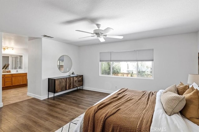 35733 Emily Ave, Murrieta, CA 92563 - bedroom with wood finished floors, ensuite bathroom, and a ceiling fan