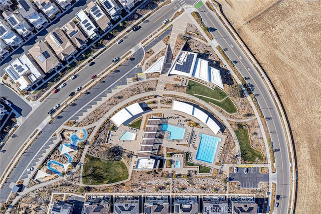 27505 Illumination Ct, Valencia, CA 91381 - aerial view of property and surrounding area featuring a pool area