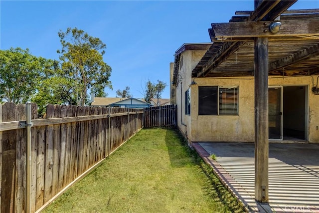 5943 Sky Meadow St, Jurupa Valley, CA 92509 - fenced backyard featuring a patio and a pergola