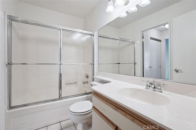 4240 Lost Hills Rd Unit 2205, Calabasas, CA 91301 - bathroom featuring vanity, combined bath / shower with glass door, and tile patterned flooring