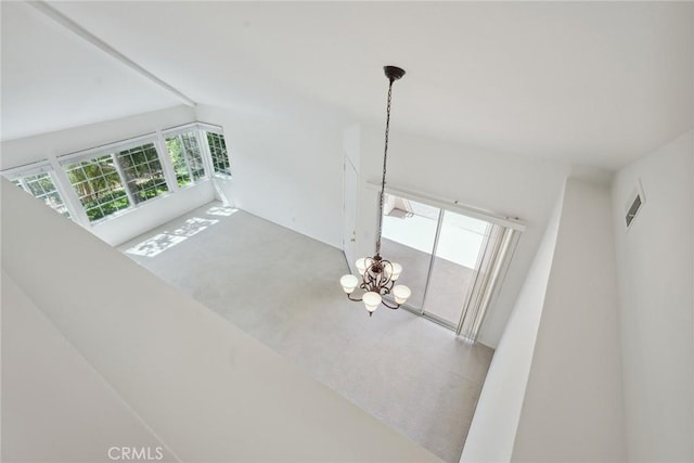 4240 Lost Hills Rd Unit 2205, Calabasas, CA 91301 - spare room with a chandelier and plenty of natural light