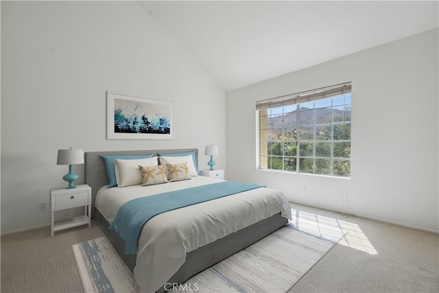 4240 Lost Hills Rd Unit 2205, Calabasas, CA 91301 - carpeted bedroom featuring high vaulted ceiling and baseboards