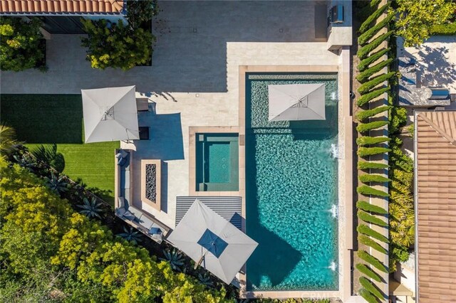 16 Seawatch, Newport Coast, CA 92657 - view from above of property featuring a pool