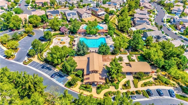 25228 Coral Canyon Rd, Corona, CA 92883 - aerial perspective of suburban area featuring a pool