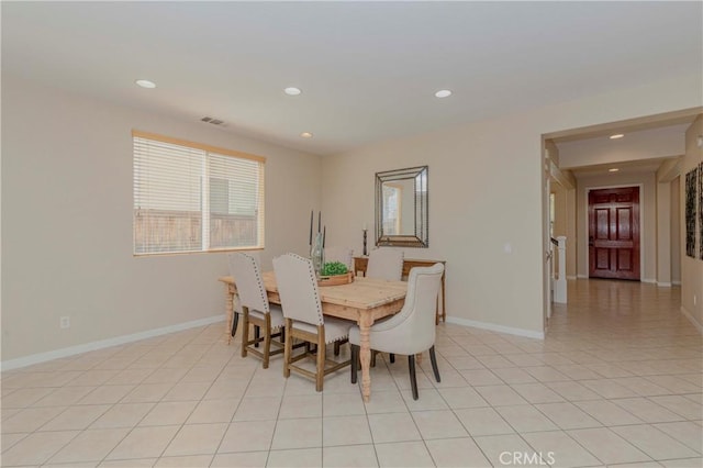 25228 Coral Canyon Rd, Corona, CA 92883 - dining room featuring recessed lighting, plenty of natural light, and light tile patterned flooring
