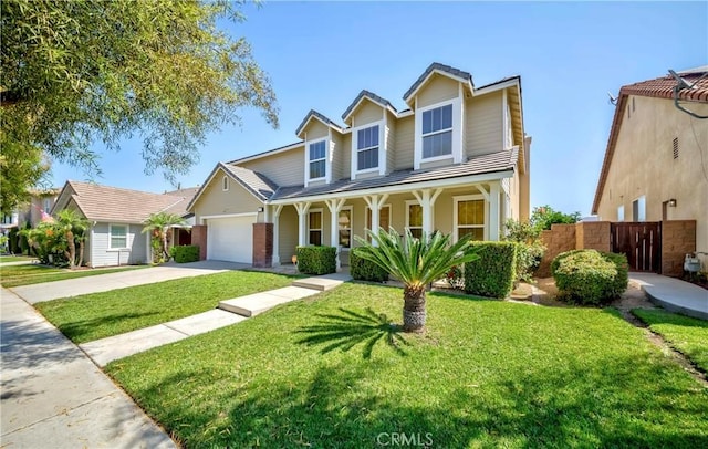 25228 Coral Canyon Rd, Corona, CA 92883 - traditional-style home with covered porch, concrete driveway, and an attached garage