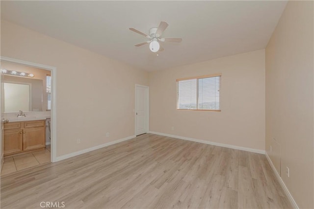 25228 Coral Canyon Rd, Corona, CA 92883 - unfurnished bedroom with light wood-type flooring and ensuite bathroom