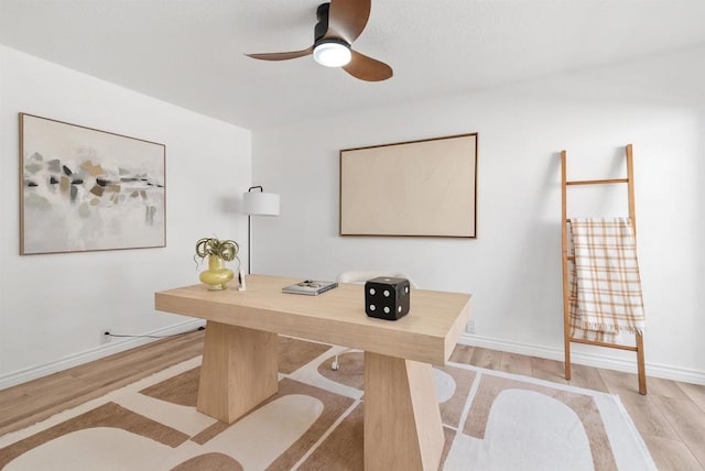 7528 Jerez Ct Unit 6, Carlsbad, CA 92009 - office space with wood finished floors and a ceiling fan