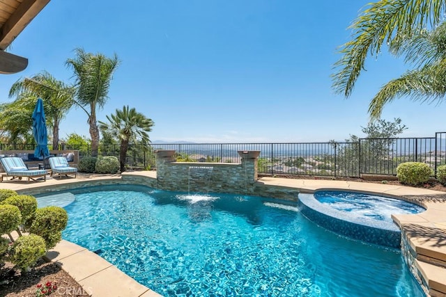 24234 Reyes Adobe Way, Valencia, CA 91354 - view of pool with a pool with connected hot tub