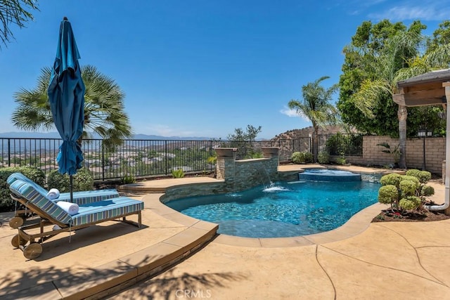 24234 Reyes Adobe Way, Valencia, CA 91354 - view of swimming pool with a patio and a pool with connected hot tub
