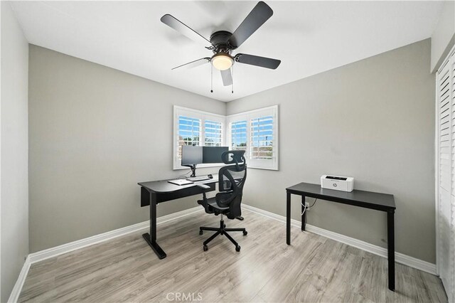 33175 Camino Maraca, Temecula, CA 92592 - office with wood finished floors and ceiling fan
