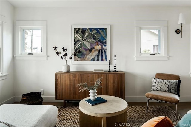 3702 Seneca Ave, Los Angeles, CA 90039 - living area featuring baseboards and wood finished floors