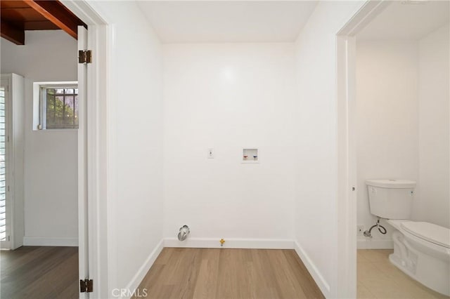 3704 Lorado Way, View Park, CA 90043 - laundry room featuring hookup for a washing machine and wood finished floors