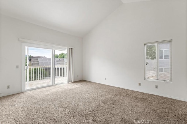 44051 Sheldon Ct, Temecula, CA 92592 - carpeted spare room featuring high vaulted ceiling