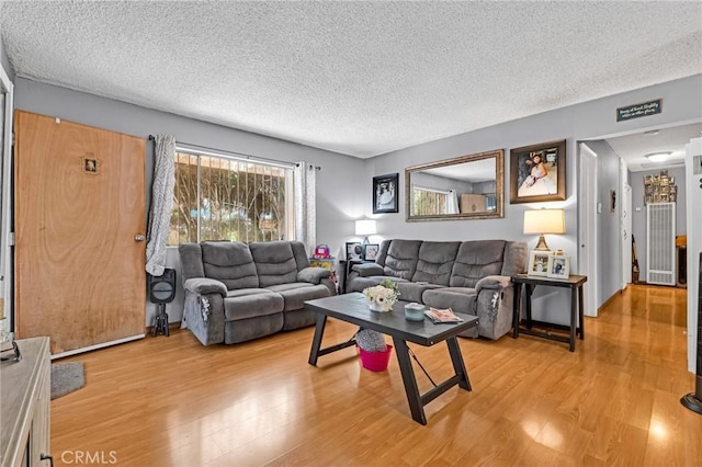 2660 Newell St, County Los Angeles, CA 90039 - living room with light wood-style flooring and a textured ceiling