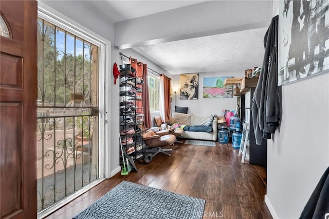 2660 Newell St, County Los Angeles, CA 90039 - doorway featuring wood-type flooring and baseboards