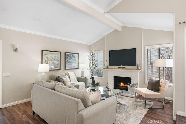 30326 Via Reata, Laguna Niguel, CA 92677 - living room with a brick fireplace and wood finished floors