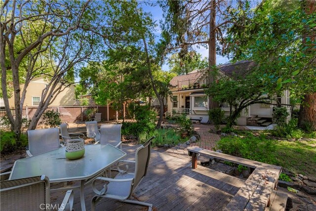604 Salem St, Chico, CA 95928 - view of patio / terrace with outdoor dining space and a deck