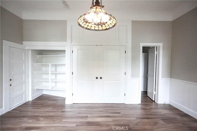 604 Salem St, Chico, CA 95928 - unfurnished dining area with wood finished floors and a chandelier