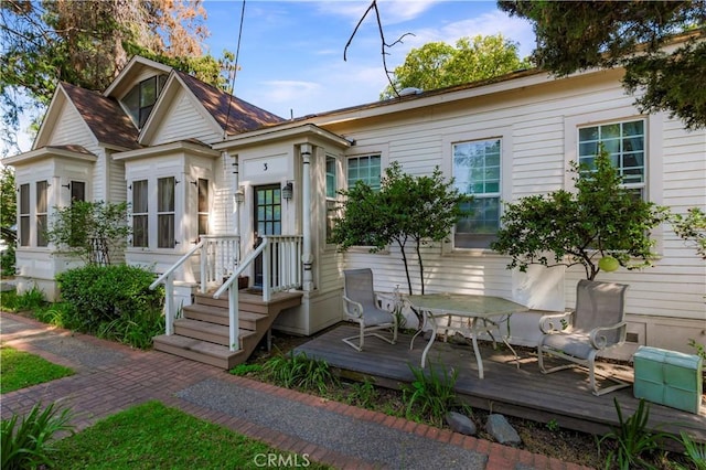 604 Salem St, Chico, CA 95928 - view of front facade with a wooden deck