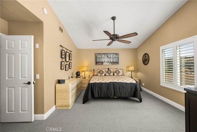 24330 Via Arriba Linda, Yorba Linda, CA 92887 - carpeted bedroom with vaulted ceiling and a ceiling fan