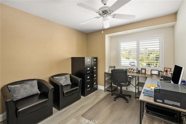 24330 Via Arriba Linda, Yorba Linda, CA 92887 - office area with wood finished floors and a ceiling fan