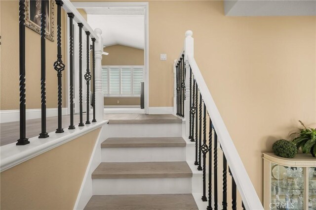 24330 Via Arriba Linda, Yorba Linda, CA 92887 - staircase with lofted ceiling