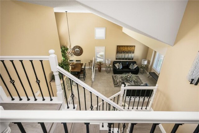 24330 Via Arriba Linda, Yorba Linda, CA 92887 - living area with high vaulted ceiling and healthy amount of natural light