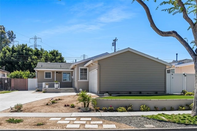 5337 Canehill Ave, Lakewood, CA 90713 - single story home featuring a porch, a gate, and concrete driveway