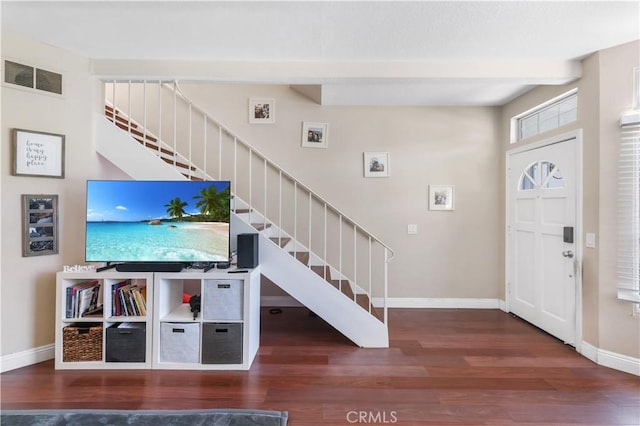 28305 Paseo El Siena Unit 10, Laguna Niguel, CA 92677 - foyer with wood finished floors and stairs
