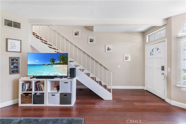 28305 Paseo El Siena Unit 10, Laguna Niguel, CA 92677 - foyer entrance featuring wood finished floors and stairs