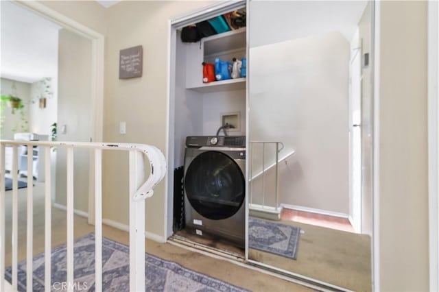 28305 Paseo El Siena Unit 10, Laguna Niguel, CA 92677 - laundry area with washer / clothes dryer and carpet flooring