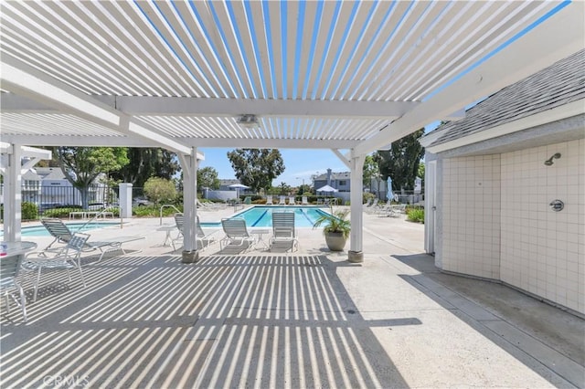 28305 Paseo El Siena Unit 10, Laguna Niguel, CA 92677 - view of patio featuring a pergola and a community pool