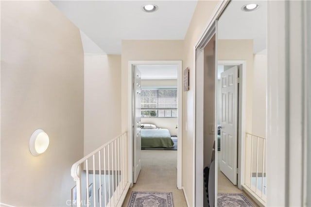 28305 Paseo El Siena Unit 10, Laguna Niguel, CA 92677 - hallway featuring light colored carpet and recessed lighting